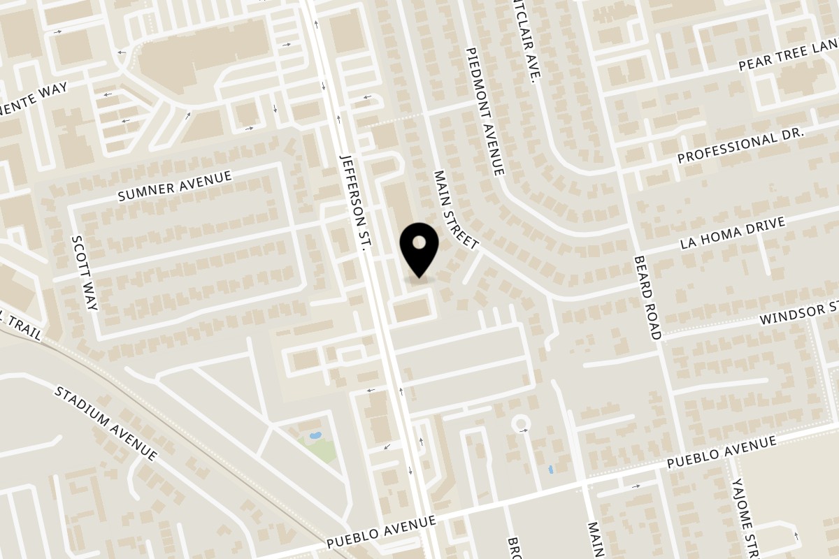 Map showing the location of mothers tacos Napa on 3150a Jefferson St in Napa